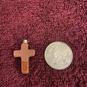 Goldstone Cross Pendant